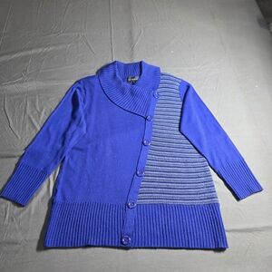 Elegant Royal Blue Women's Cardigan